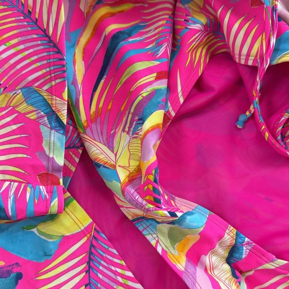 torrid Pink Multi Swirl Swim Skirt